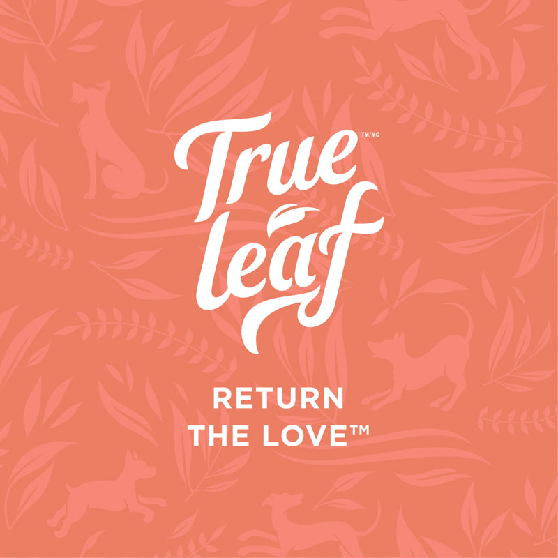 Trueleaf logo, with text "Return the Love" underneath