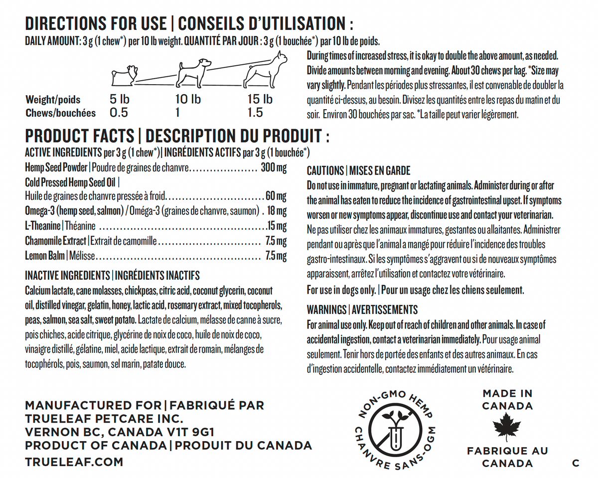 Product label with directions for use, ingredients, and manufacturing details on a white background